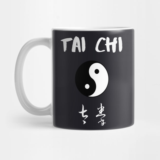 Tai Chi Chinese characters Yin and Yang symbol by Foxxy Merch